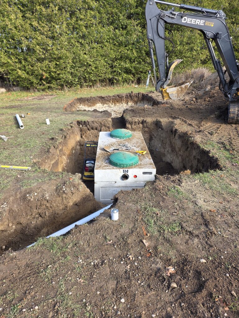 Septic tank installation in Clarington